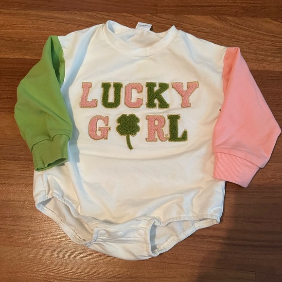 Lucky Girl Long Sleeve Onesie - Picture 1 of 1